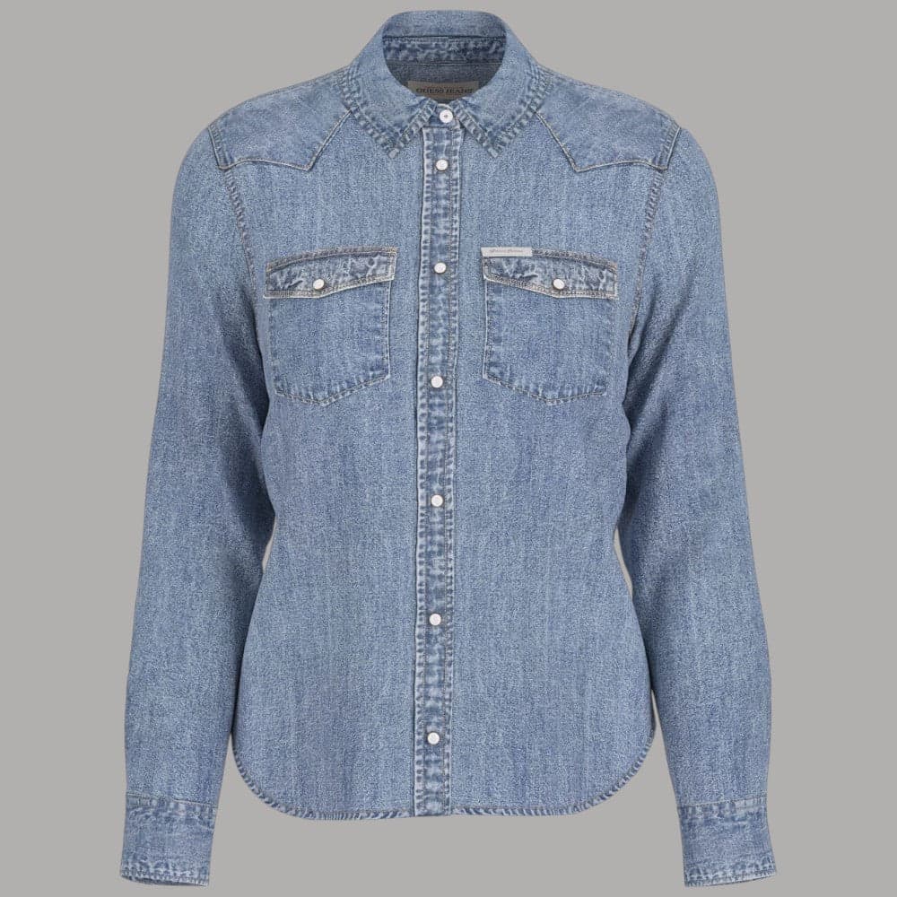 Camicia Jeans Guess GJ Donna Slim Denim 100% Cotone - 2