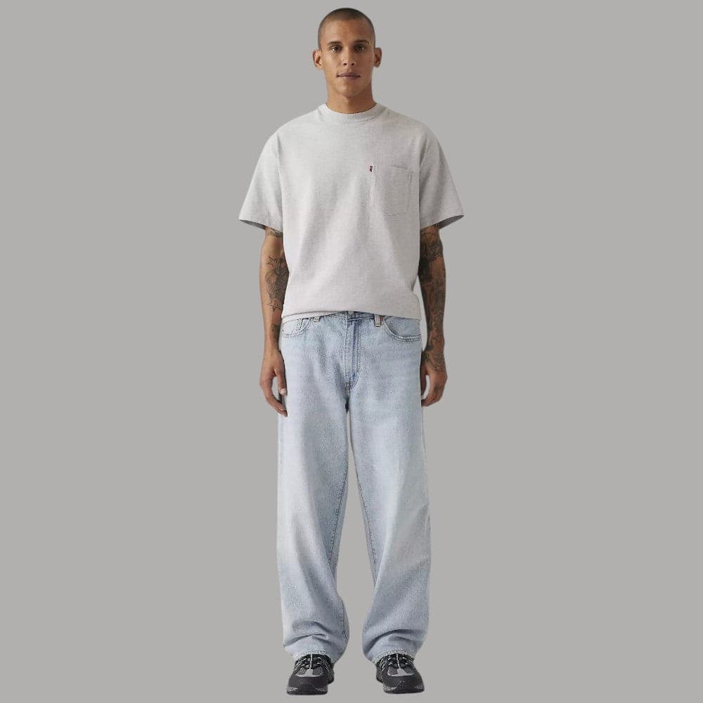 Levis Jeans Baggy 578 Oversize '90 in Denim 100% Cotone