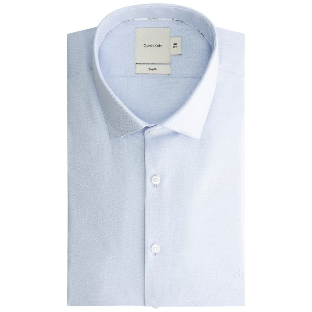 Calvin Klien camicia celeste strutturata K10K114326C3Q - 4