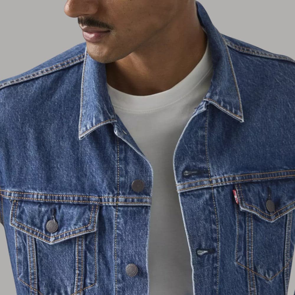 Giacca Jeans Levi's Trucker in Denim Originale 100% Cotone - 3