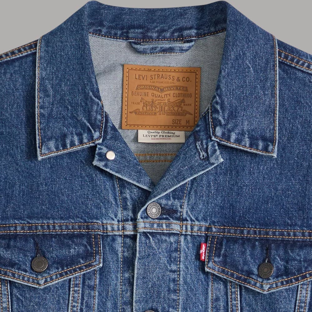 Giacca Jeans Levi's Trucker in Denim Originale 100% Cotone - 6