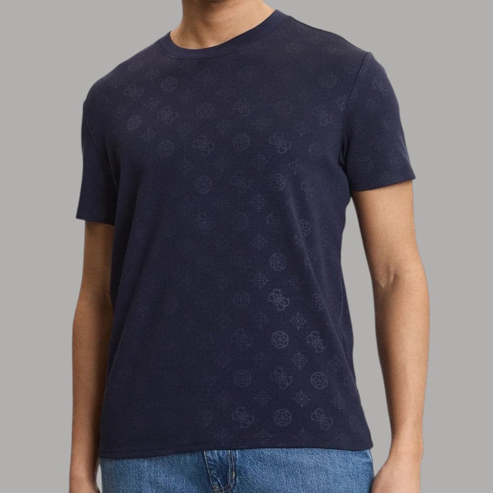 Maglia Uomo Guess Logo Rilievo, Maniche Corte Casual - 10