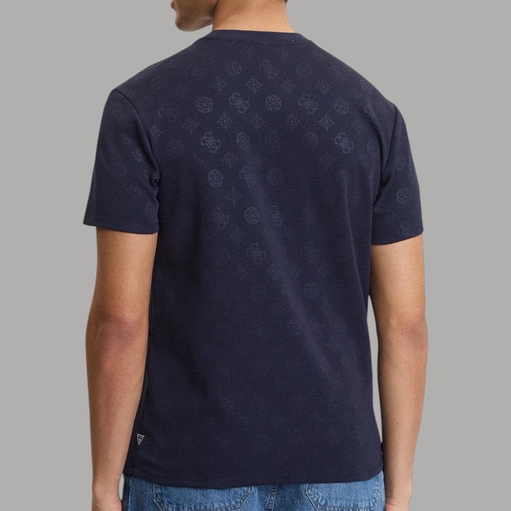 Maglia Uomo Guess Logo Rilievo, Maniche Corte Casual - 4
