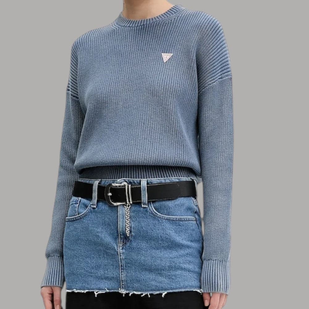 Pullover Guess GJ Donna a Costine con Logo Triangolo Piccolo - 4