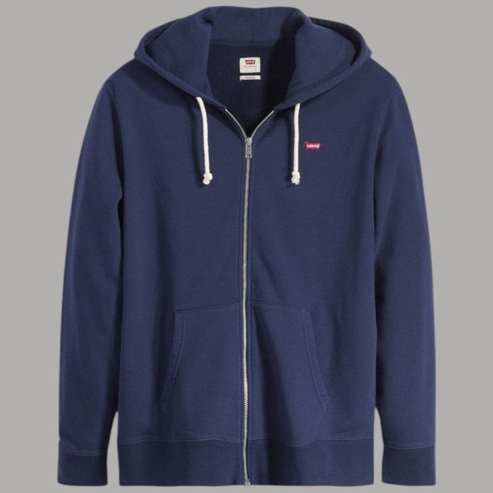 Felpa Levi's con Zip e Cappuccio Interno Garzato 100% Cotone - 9