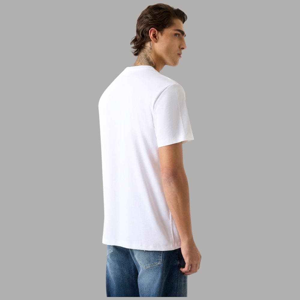 Guess T-Shirt Regular in Cotone con Logo Ricamato Rilievo - 8