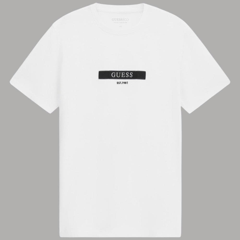 Maglietta Slim Uomo Guess con Logo in Cotone Elasticizzato - 11