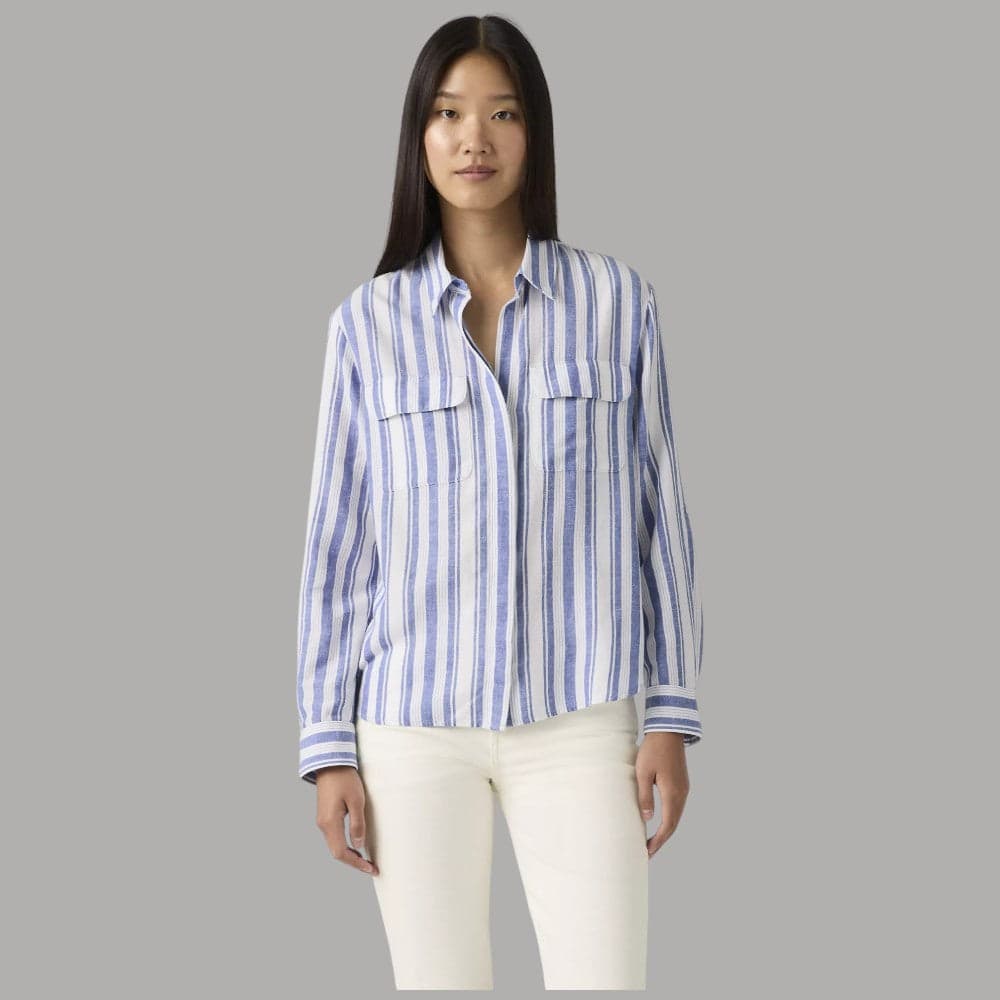 Camicia Levi's Donna Righe Lino Cotone Elaine Utility - 5