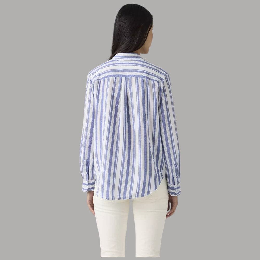 Camicia Levi's Donna Righe Lino Cotone Elaine Utility - 4
