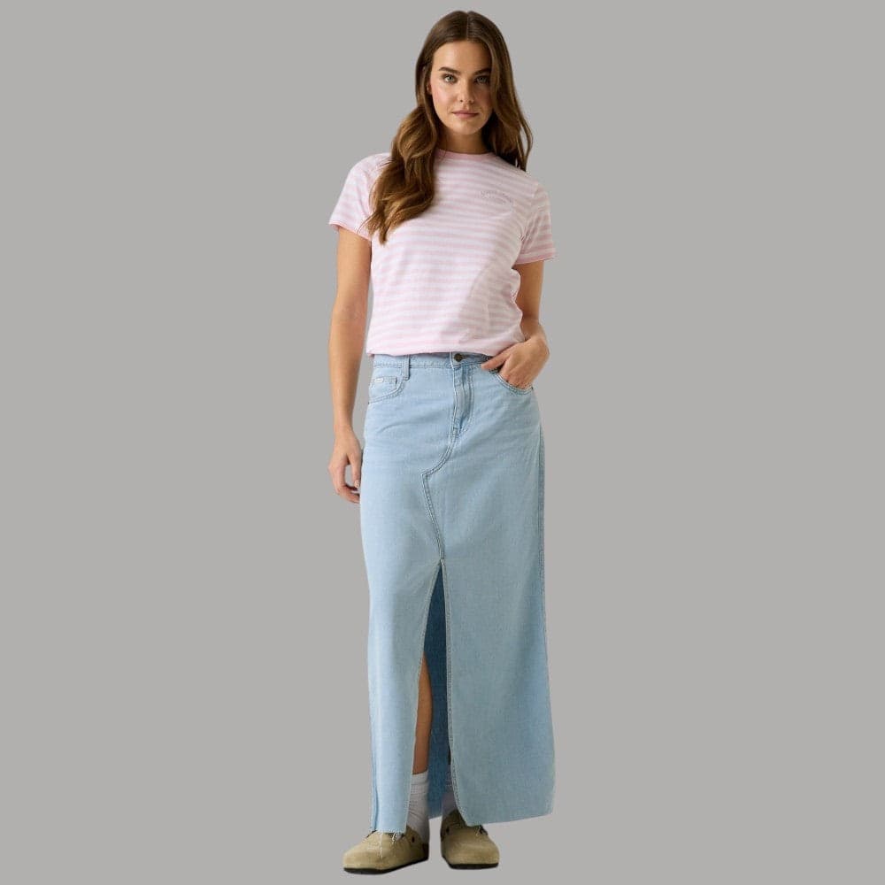 Gonna Lunga Guess GJ in Jeans, Vita Alta con Spacco Frontale - 2