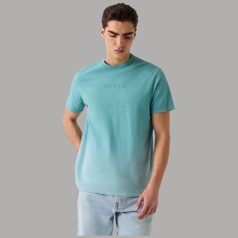 T-shirt Guess Cotone Gradient Logo Ricamato Regular Fit - 11