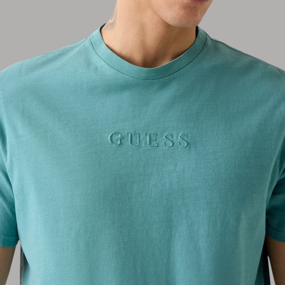 T-shirt Guess Cotone Gradient Logo Ricamato Regular Fit - 6