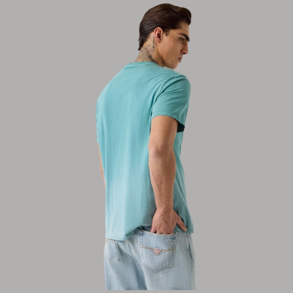 T-shirt Guess Cotone Gradient Logo Ricamato Regular Fit - 7