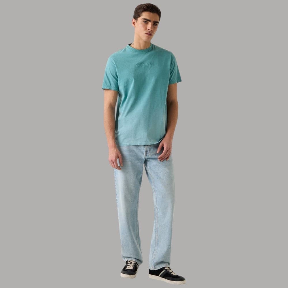 T-shirt Guess Cotone Gradient Logo Ricamato Regular Fit - 8