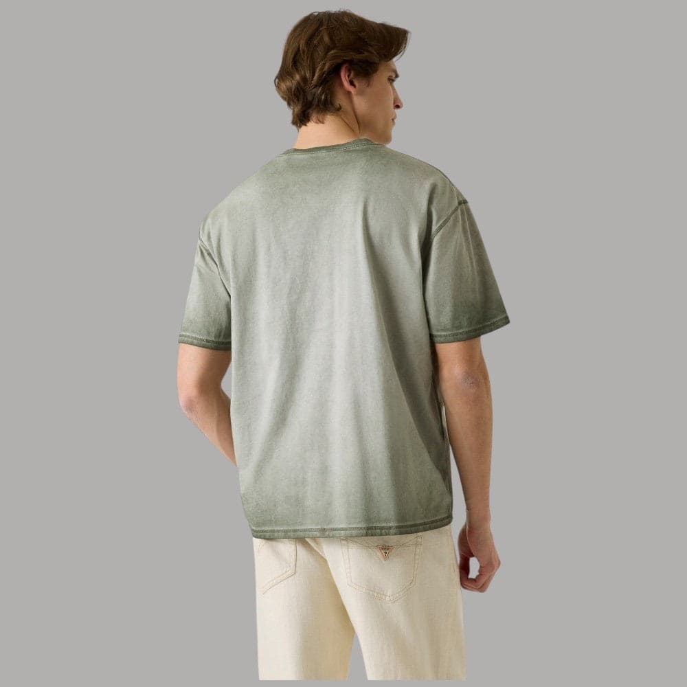Guess T-shirt Cotone Uomo Vintage Regular Logo Ricamato - 3