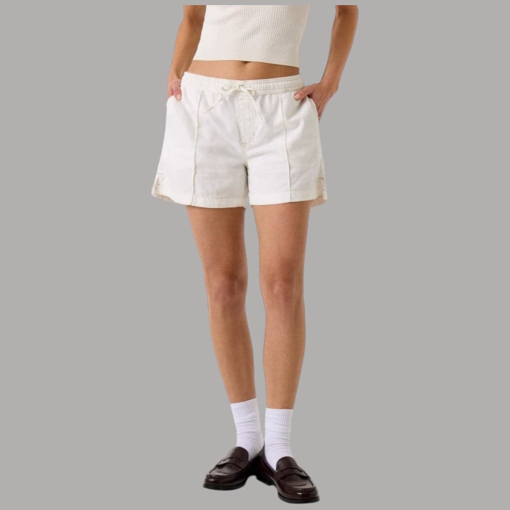 Shorts Guess GJ Denim Bianco Vita Alta Relaxed Fit - 5