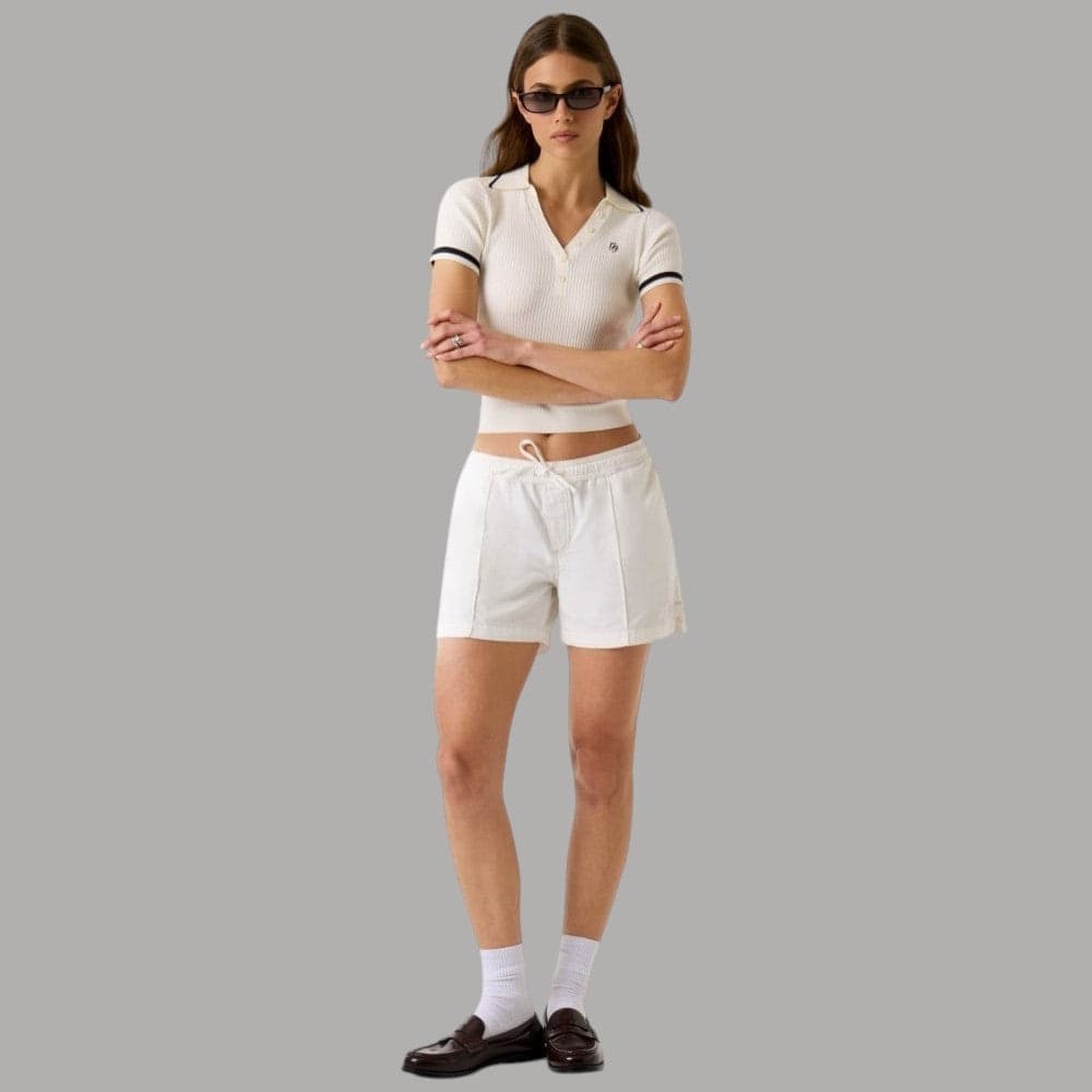 Shorts Guess GJ Denim Bianco Vita Alta Relaxed Fit - 2