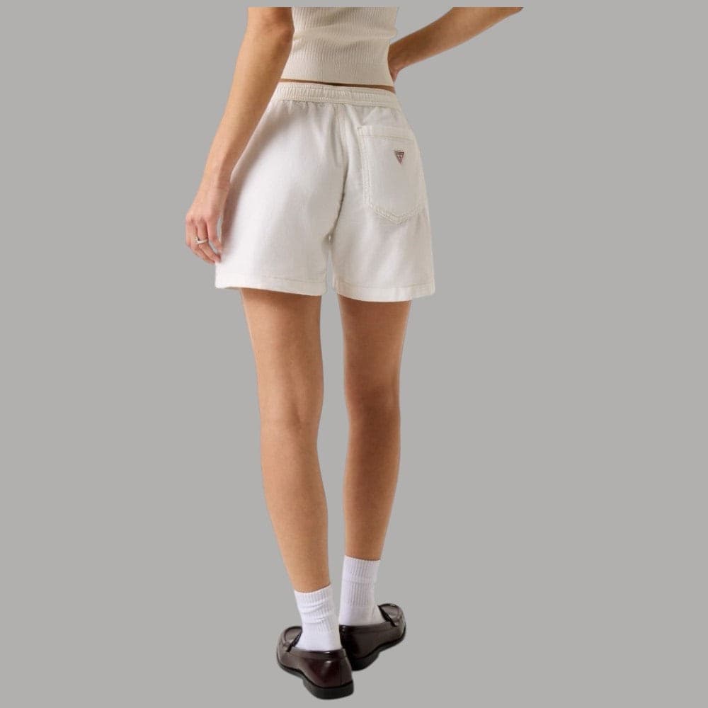 Shorts Guess GJ Denim Bianco Vita Alta Relaxed Fit - 3