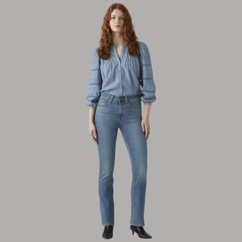 Levi's 725 Jeans Donna Bootcut Vita Alta Gambe Slanciate - 7