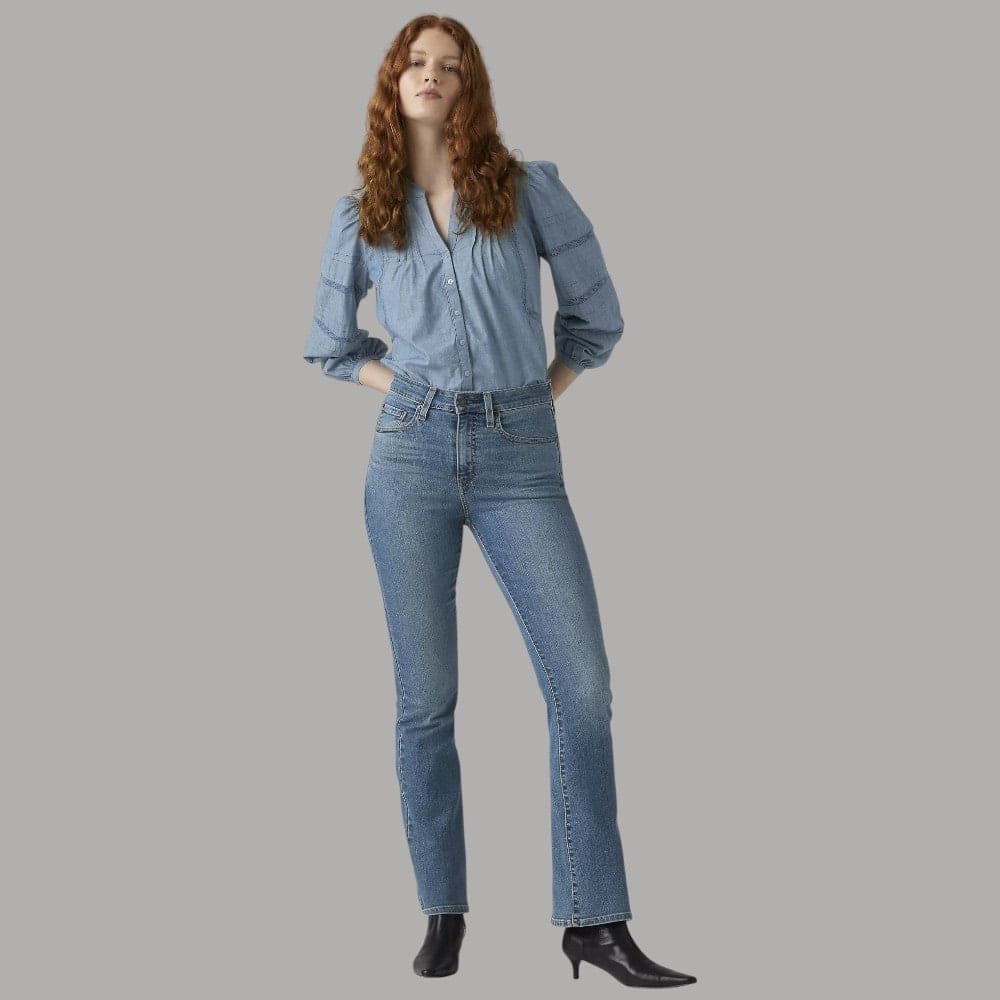 Levi's 725 Jeans Donna Bootcut Vita Alta Gambe Slanciate - 2