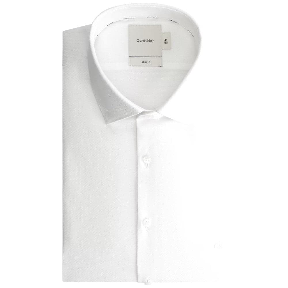 Calvin Klien camicia bianca strutturata K10K114326YAF