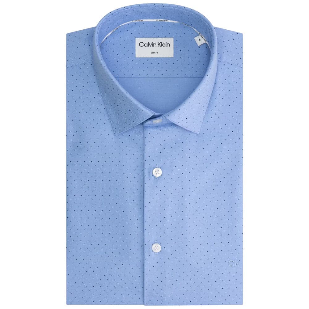 Calvin Klein camicia celeste in twill K10K1129460GY - 4