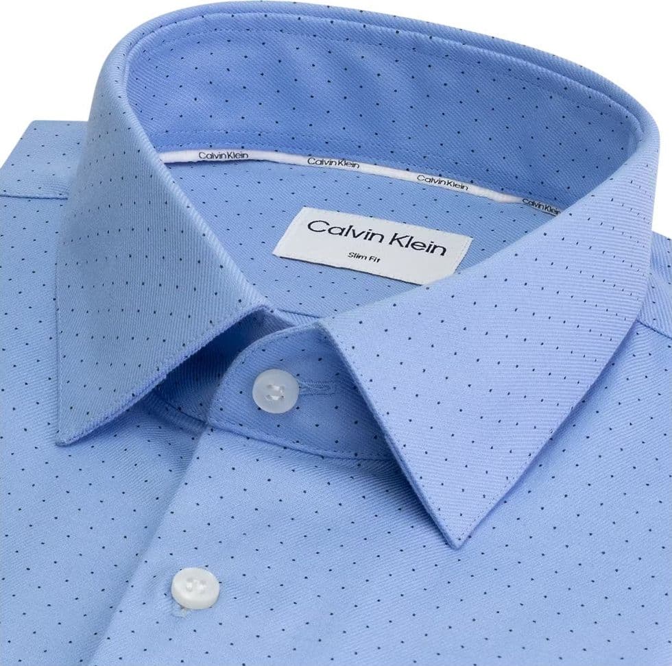 Calvin Klein camicia celeste in twill K10K1129460GY - 2