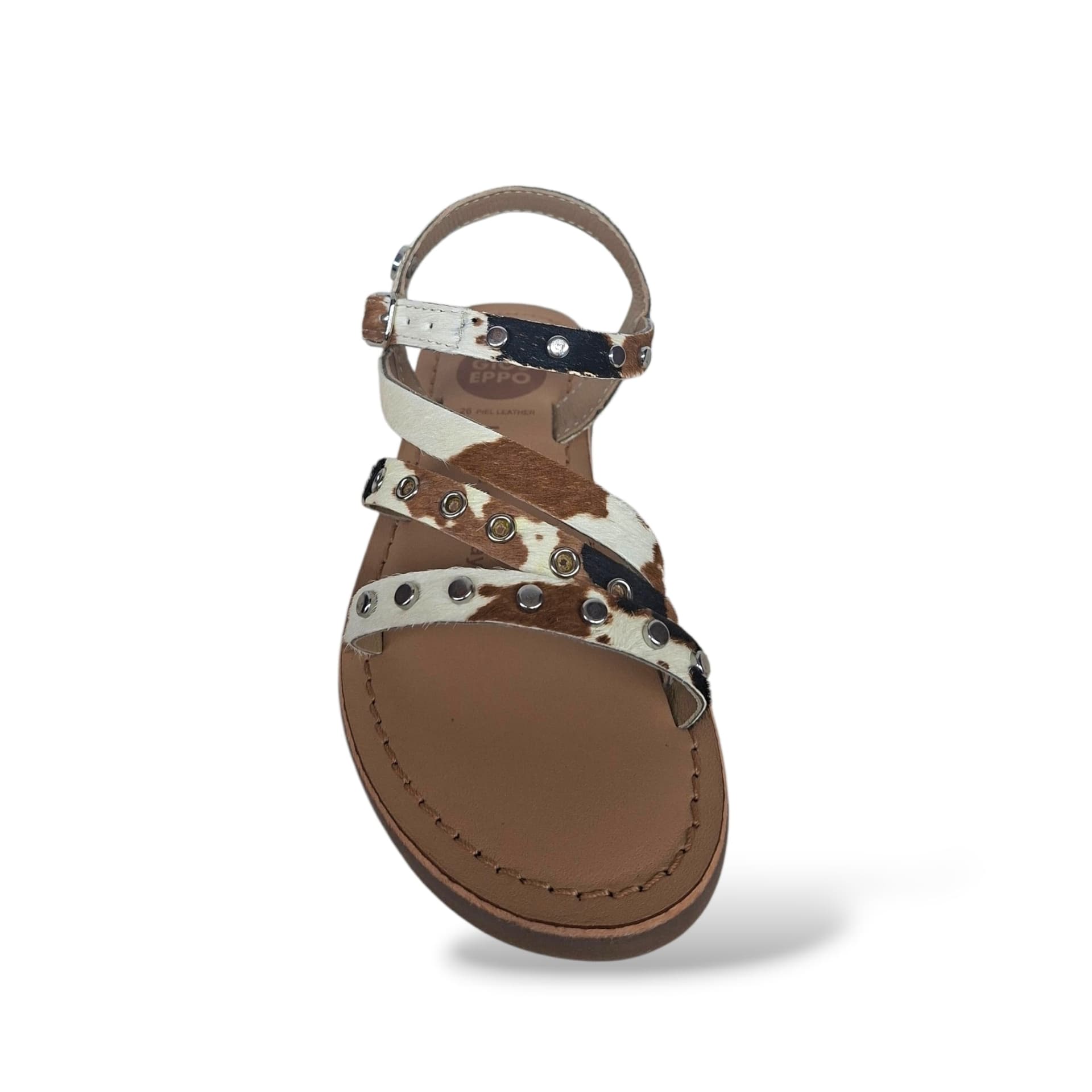 Sandali Bambina GIOSEPPO KIMILILI 79266 – Bianco e Nero in Pelle Premium | Velcro per un Look Bold e Fashion - 4