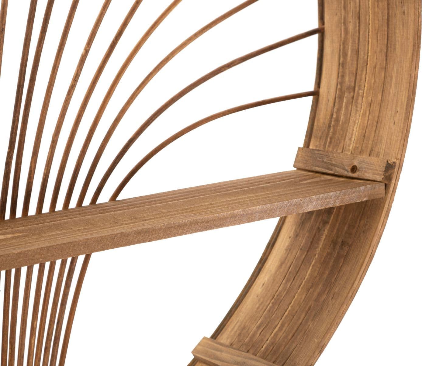 Bacheca da parete "Fuji" struttura in rattan con 2 mensole per interni - 4