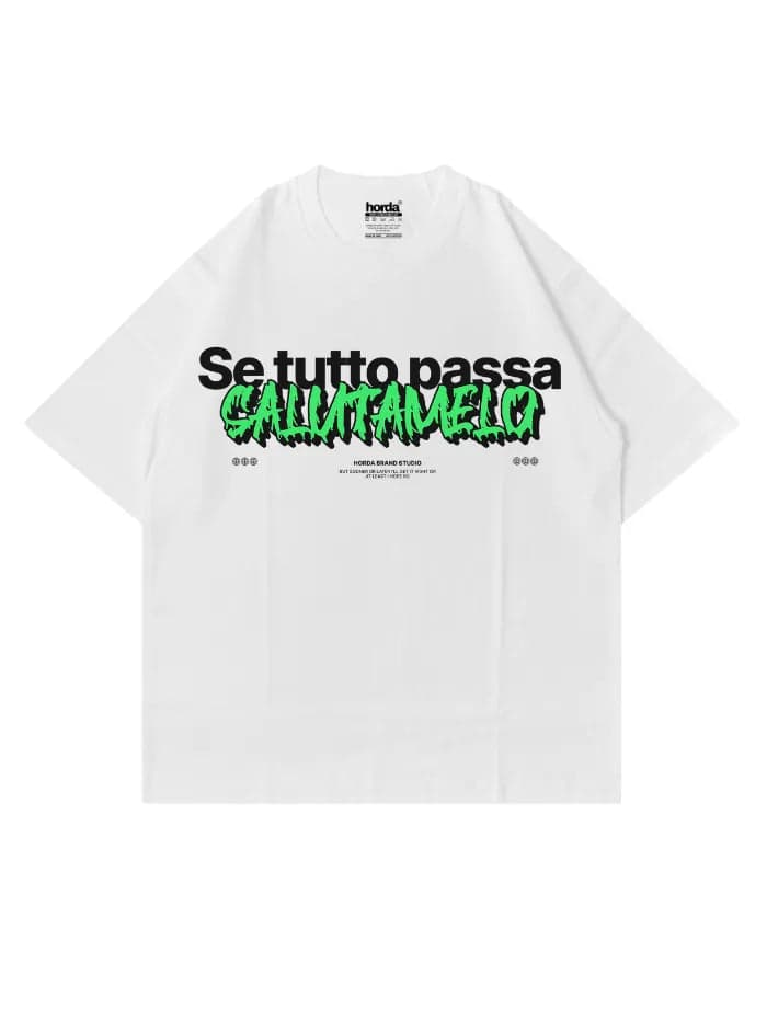 T-Shirt Bianca 200gr Oversize Cotone Made in Italy - Pass - 4
