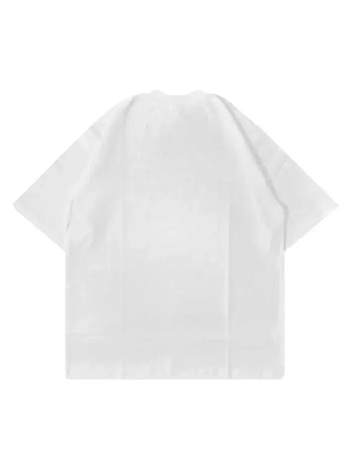 T-Shirt Raw Bianca 200gr Oversize Cotone Made in Italy - 3