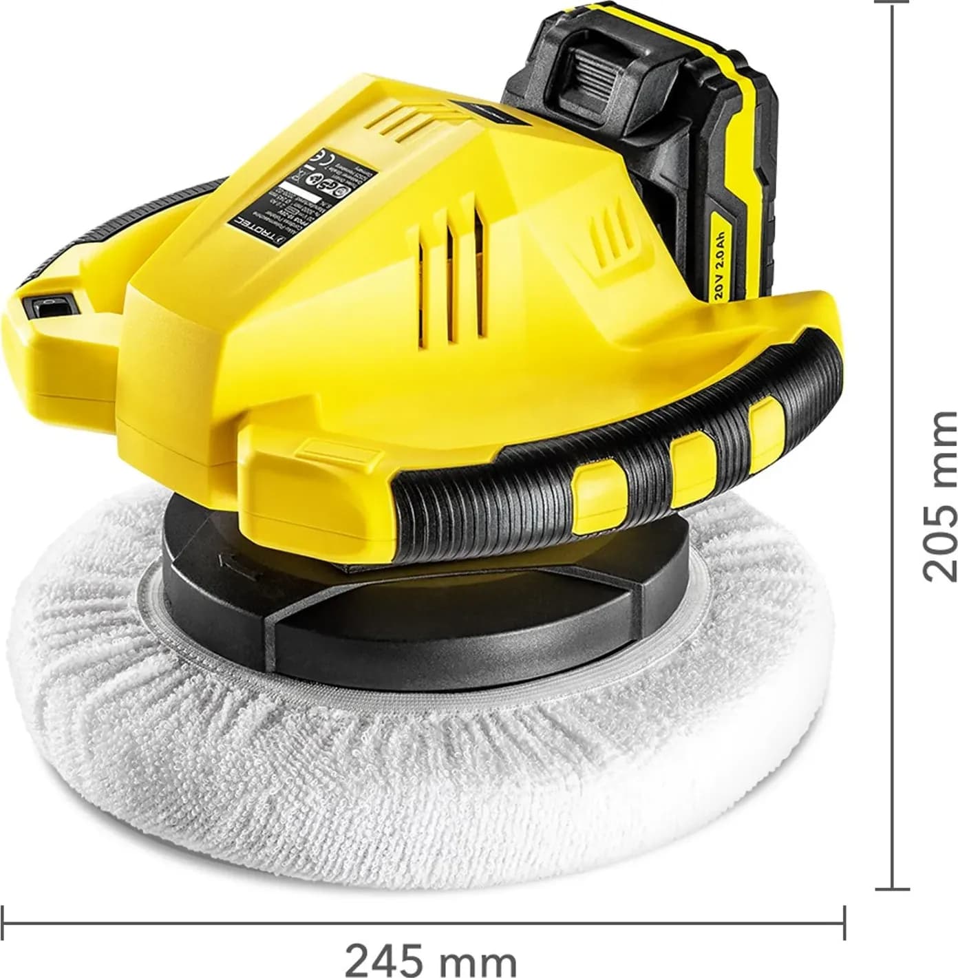 Lucidatrice a batteria PPOS-10 20V a movimento eccentrico disco diametro 245mm - 3