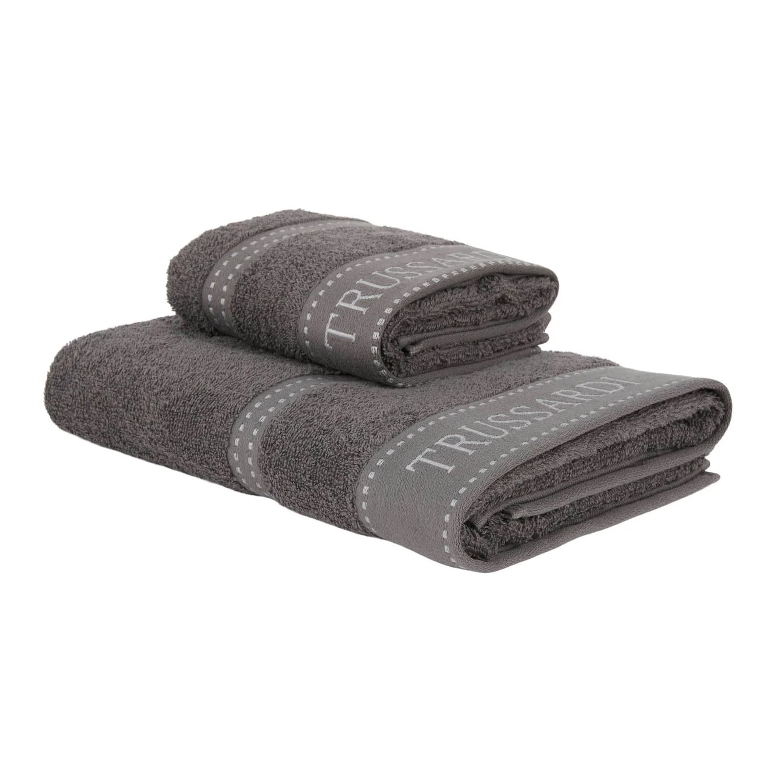 Asciugamani Trussardi Ribbon – Set Bagno Viso + bidet di Lusso in Spugna di Puro Cotone Cimato - 9