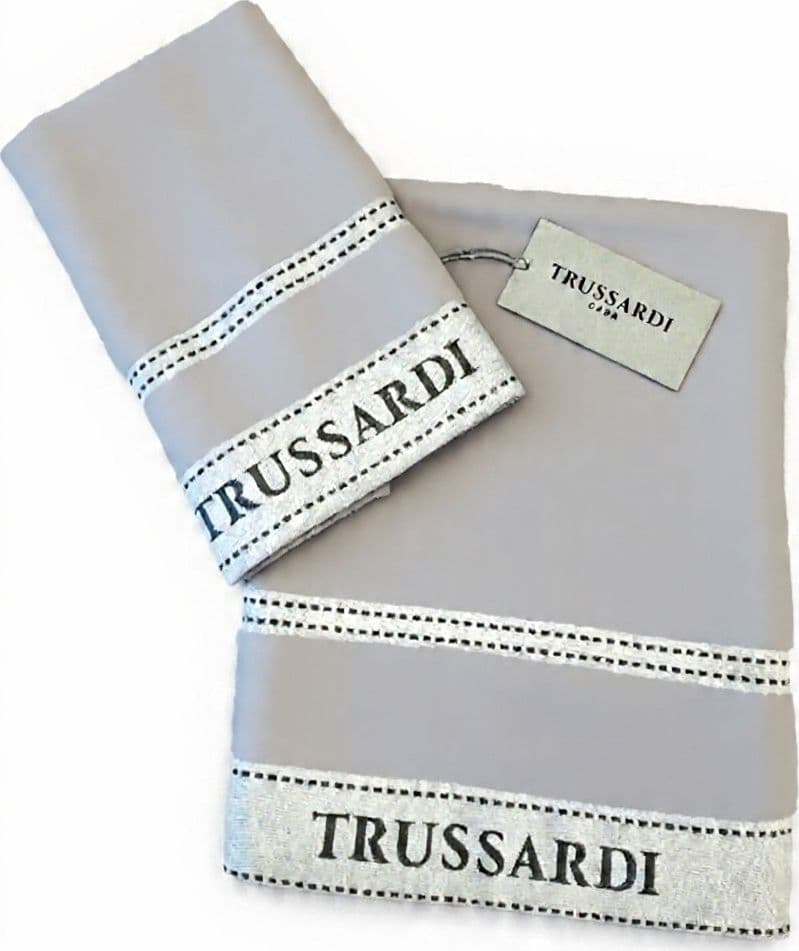 Asciugamani Trussardi Ribbon – Set Bagno Viso + bidet di Lusso in Spugna di Puro Cotone Cimato - 7