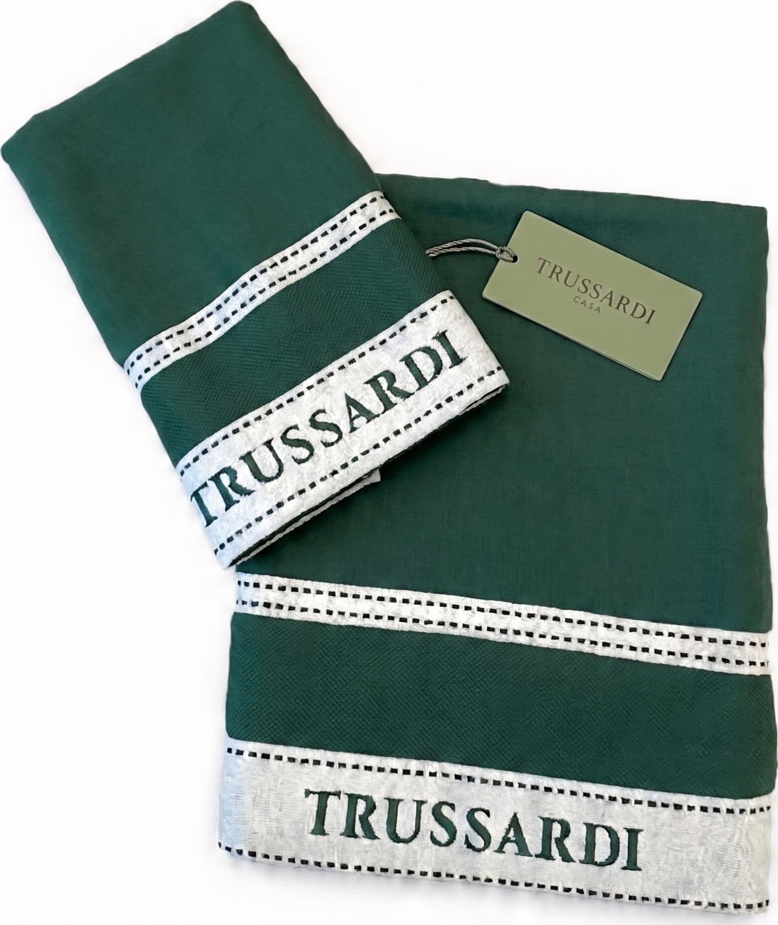 Asciugamani Trussardi Ribbon – Set Bagno Viso + bidet di Lusso in Spugna di Puro Cotone Cimato - 8