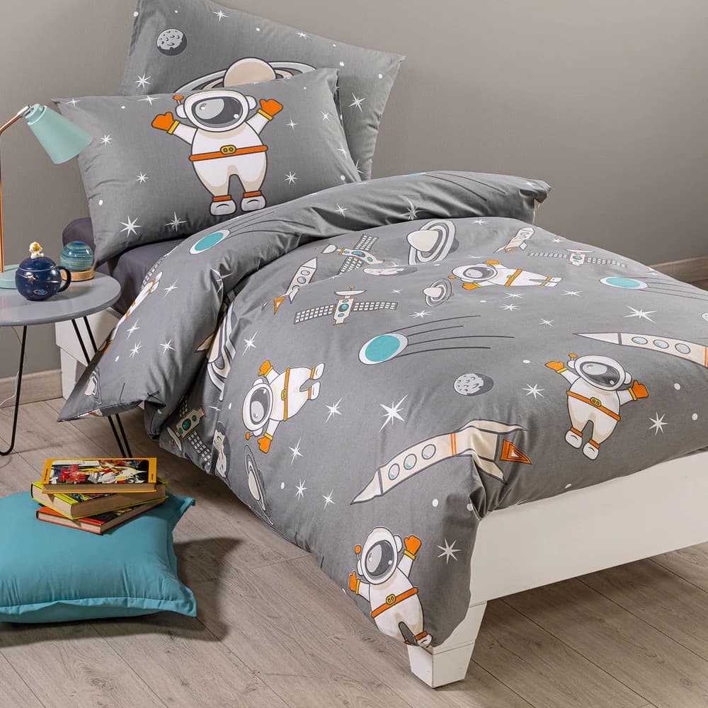 Copripiumino Kids Spazio ! Caleffi Kids –Completo in Puro Cotone Premium Blu - 4