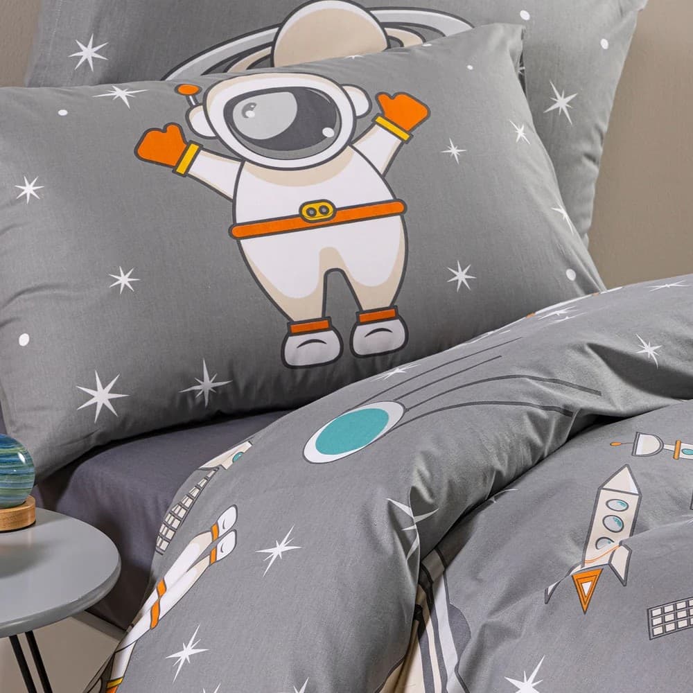 Copripiumino Kids Spazio ! Caleffi Kids –Completo in Puro Cotone Premium Blu - 5