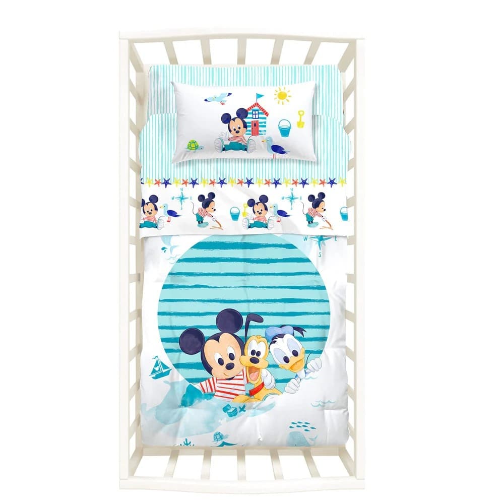Trapunta e Paracolpi Caleffi Disney Mickey & Pluto ! Caleffi Disney – Set Lettino Culla           d'Eccellenza in Puro Cotone - 2