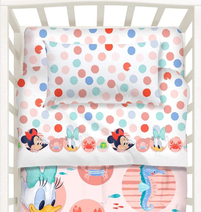 Trapunta e Paracolpi Minnie ! Caleffi Disney Baby – Set Lettino culla in Puro Cotone
