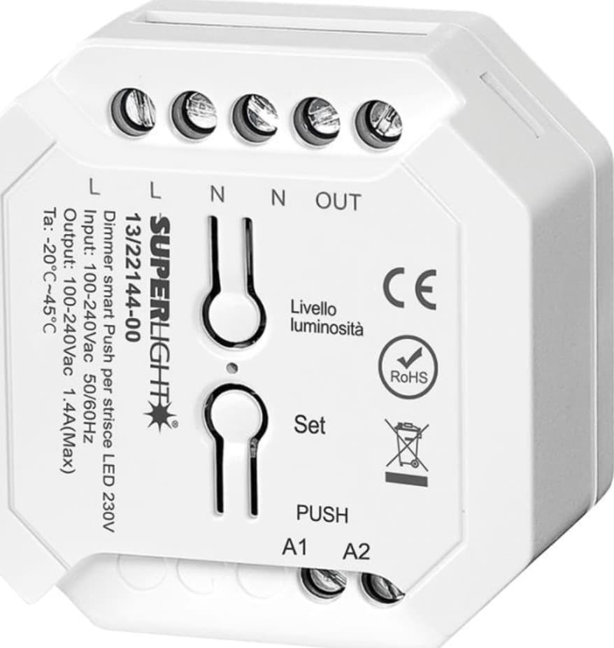 DIMMER SMART/PUSH PER STRISCIA LED 230V TAGLIO DI FASE - 1