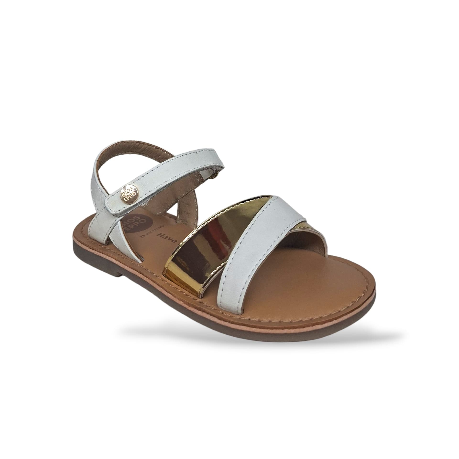 Sandali Ragazza GIOSEPPO AWENDO 78913 – Bianco e Argento in Pelle | Velcro per un Look Luminoso e Sofisticato - 2