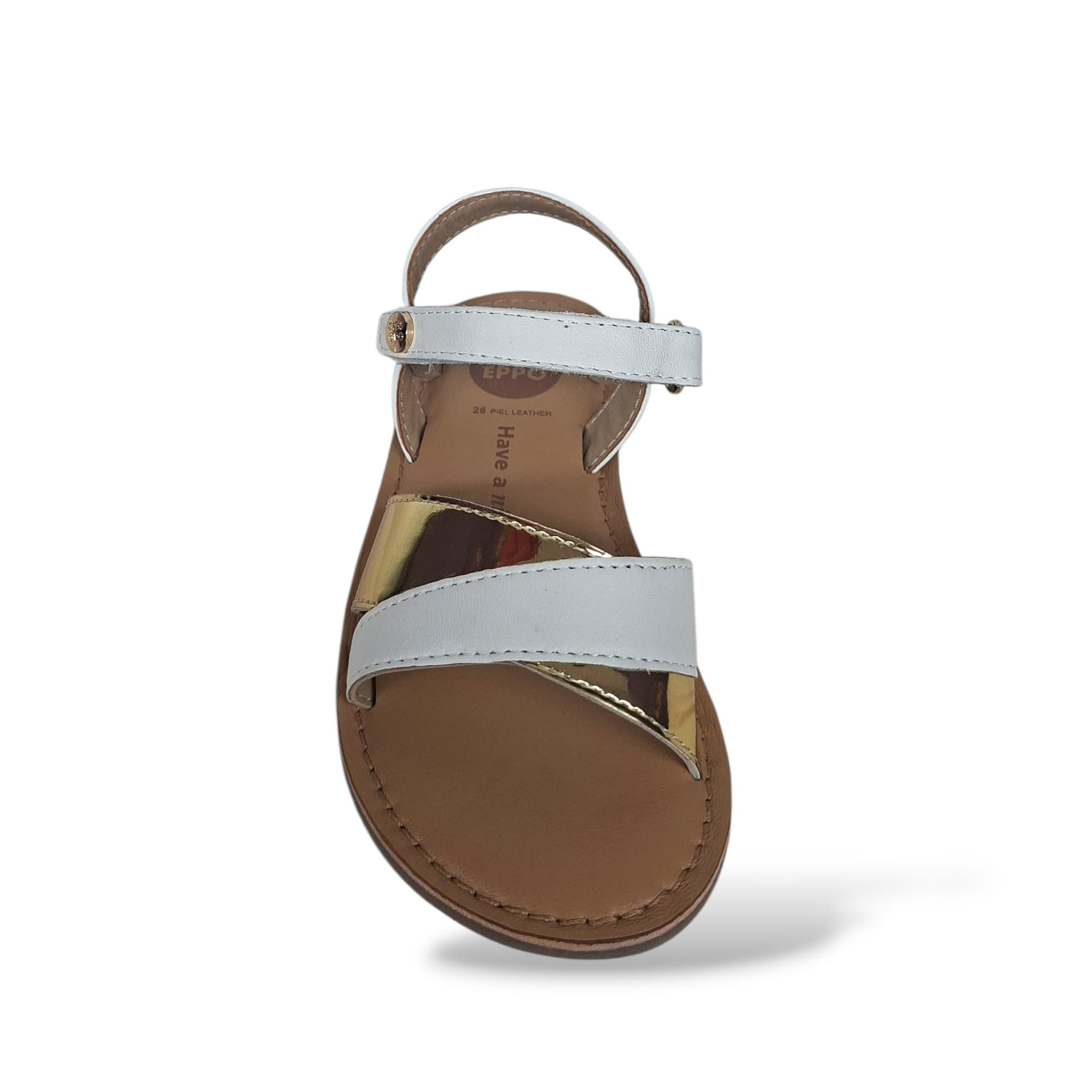 Sandali Ragazza GIOSEPPO AWENDO 78913 – Bianco e Argento in Pelle | Velcro per un Look Luminoso e Sofisticato - 4