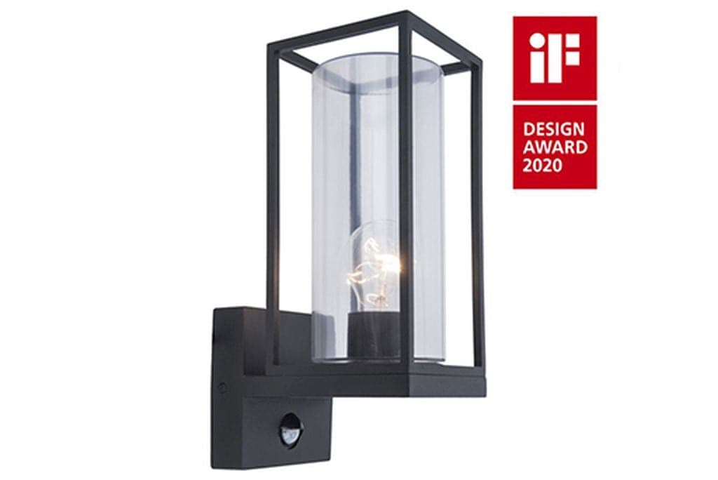FLAIR OUTDOOR E27 WALL PIR 1 LIGHR BLACK - 1
