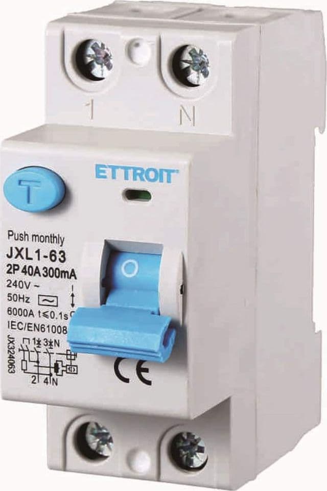 Interruttore Differenziale Puro 2P 40A 300mA 220V-6KA - 1