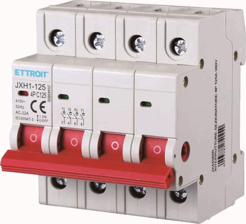 INTERRUTTORE SEZIONATORE 4P 125A 380V