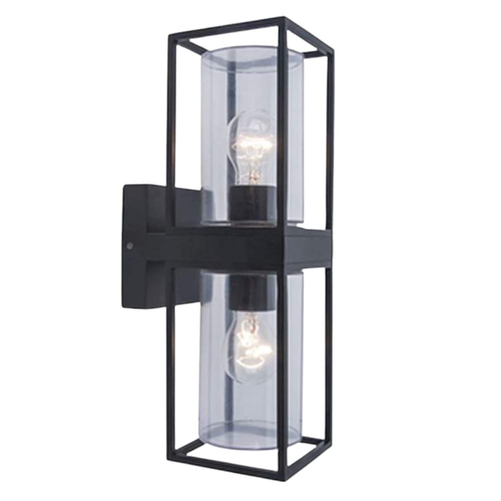 Lampada da Parete FLAIR con attacco 2 X E27 IP44 - Colore Nero - 1