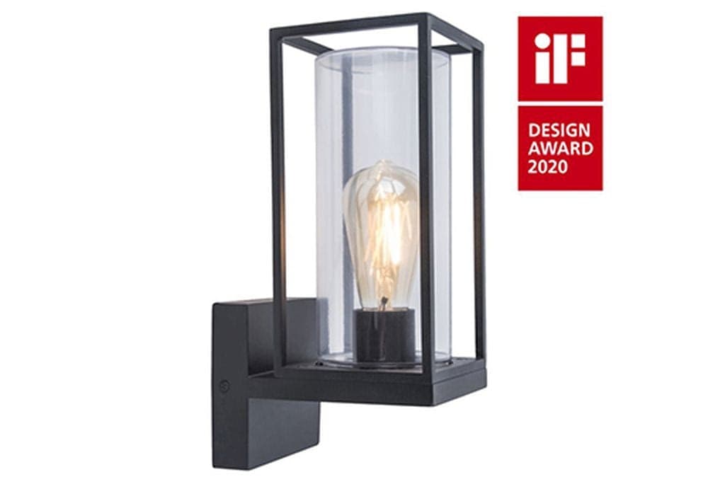 Lampada da parete FLAIR con attacco E27 IP44 - colore nero opaco - 1