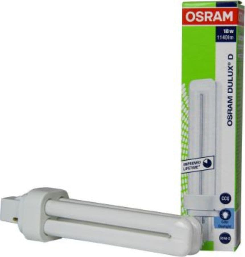 LAMPADA FLUORESCENTE DULUX D 18W 840 G24D-2 2-PIN LUCE NATURALE - 1