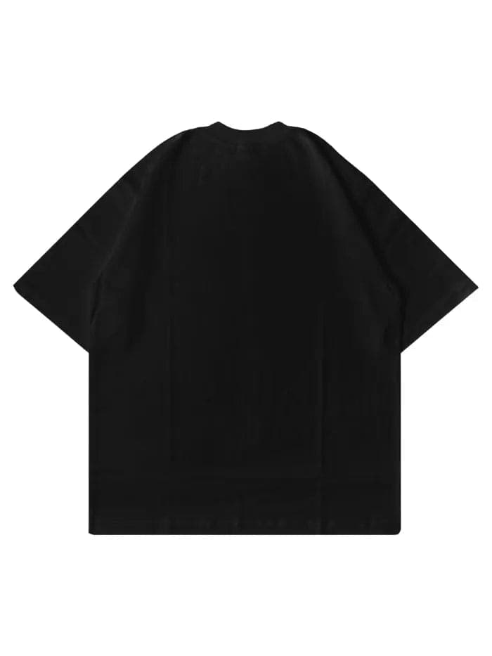 T-shirt Nera Signature Boxy Cotone Italiano Comfort e Stile - 3