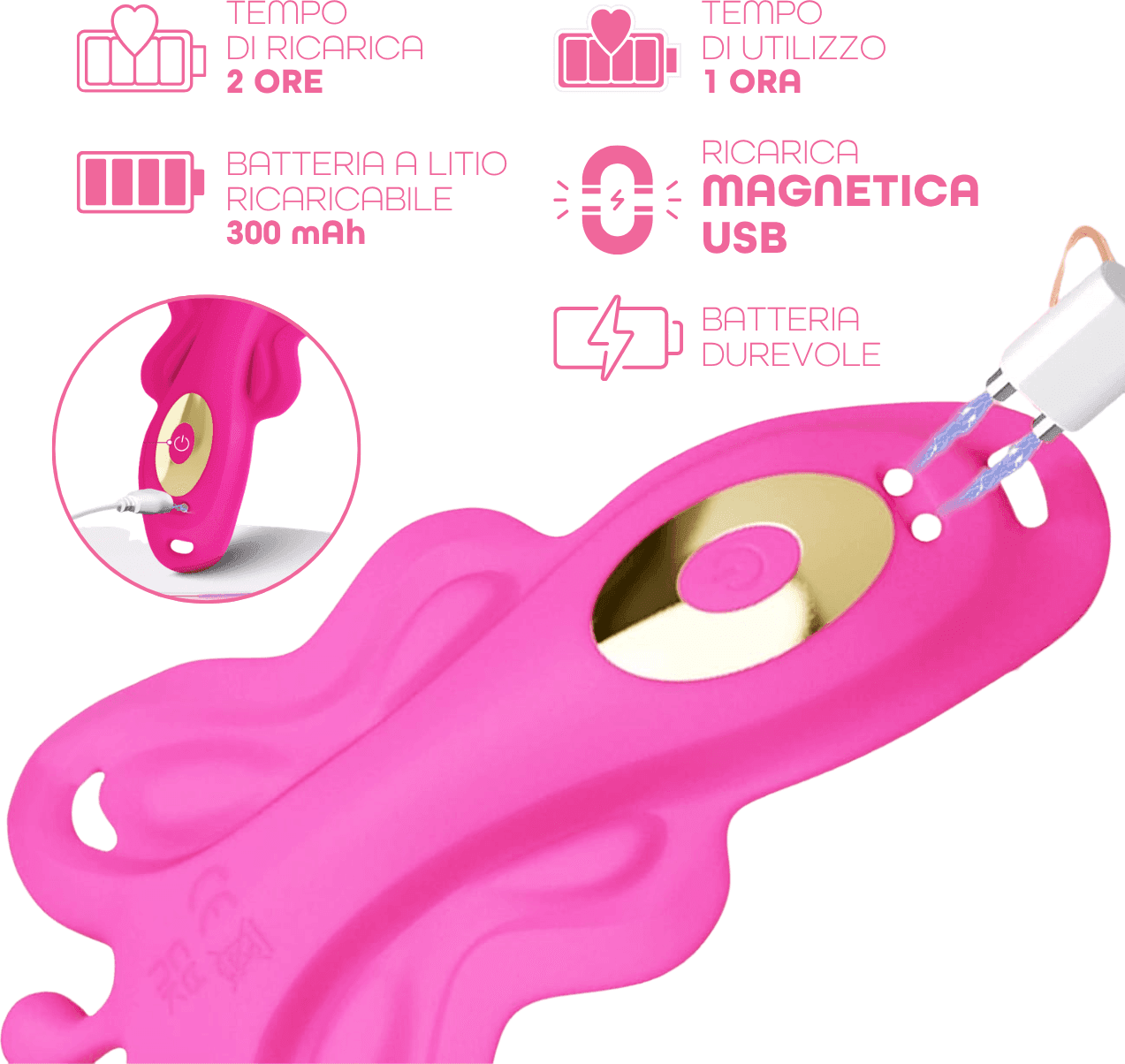 Vibratore Indossabile con App Doppia Stimolazione Controllo Smart SexToys Coppia - 5